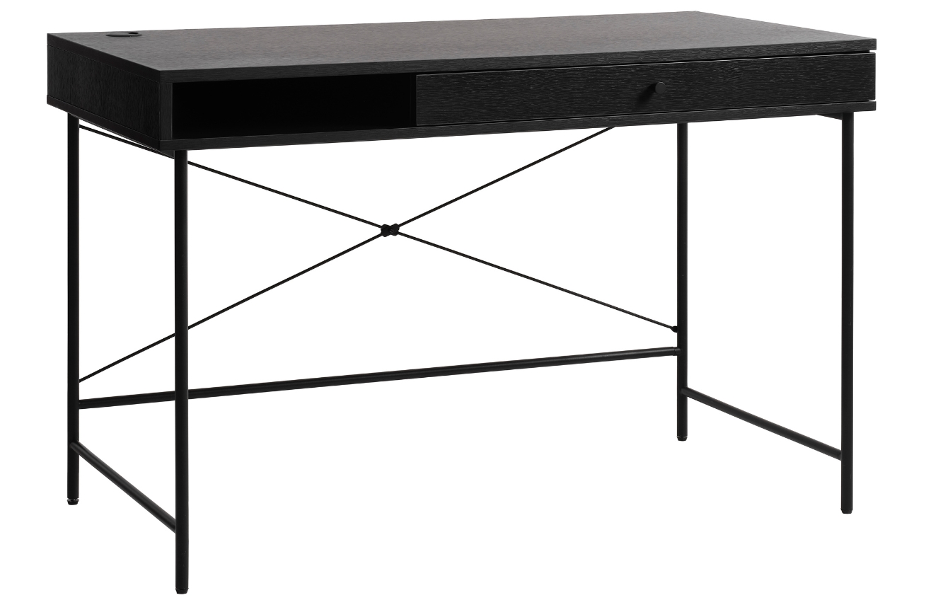 Černý pracovní stůl Unique Furniture Pensacola 120 x 60 cm Unique Furniture