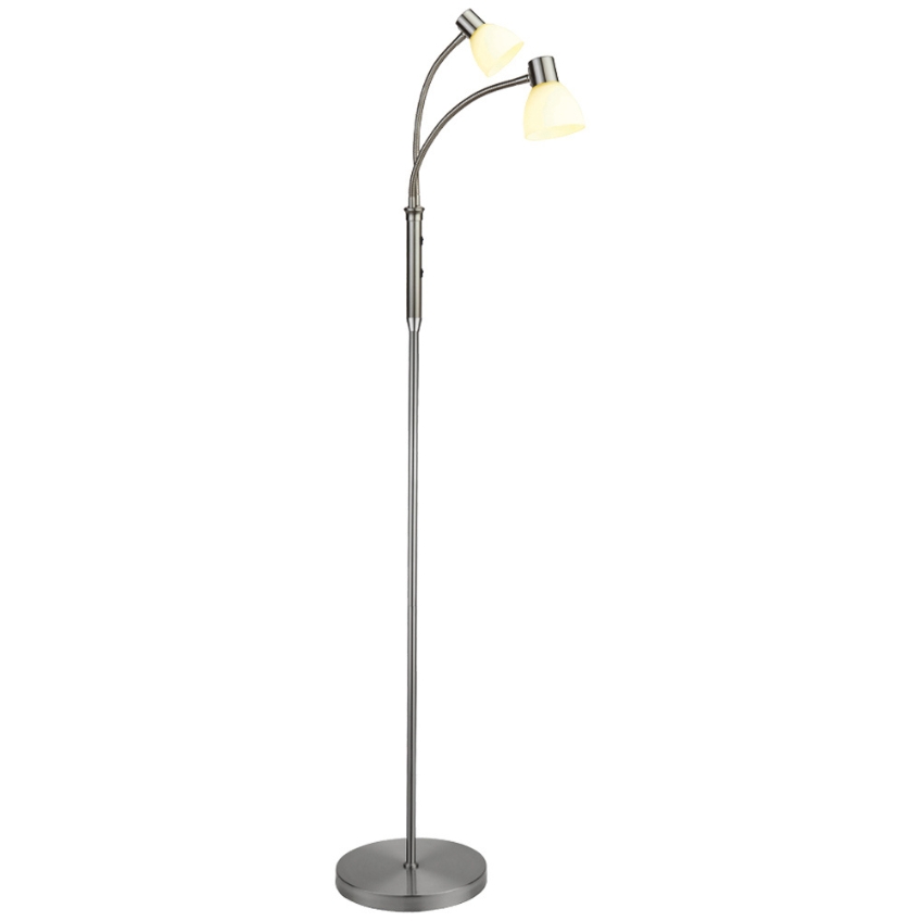 Stříbrná kovová stojací lampa Halo Design Hudson II. 120 cm Halo Design