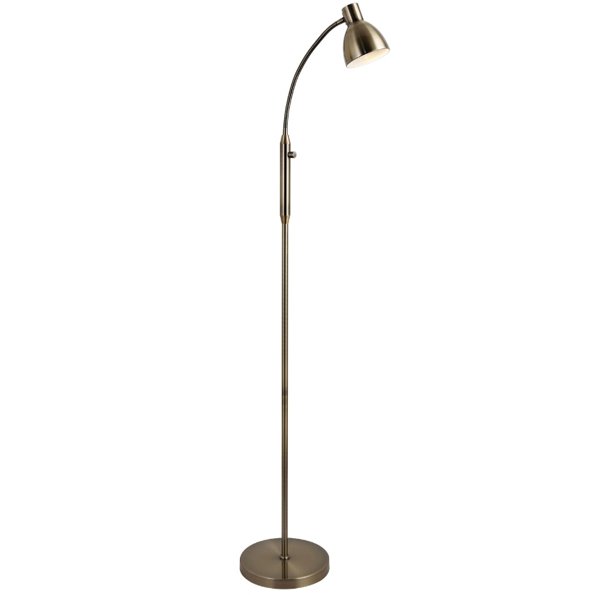 Zlatá kovová stojací lampa Halo Design Hudson 120 cm Halo Design