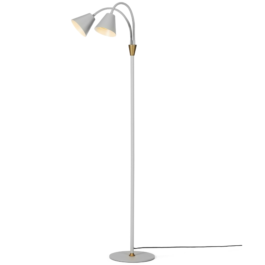 Světle šedá kovová stojací lampa Halo Design Hygge 135 cm Halo Design