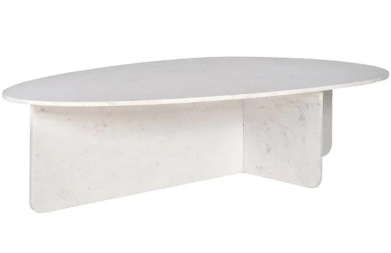 Bílý mramorový konferenční stolek Richmond Brandon 170 x 95 cm Richmond