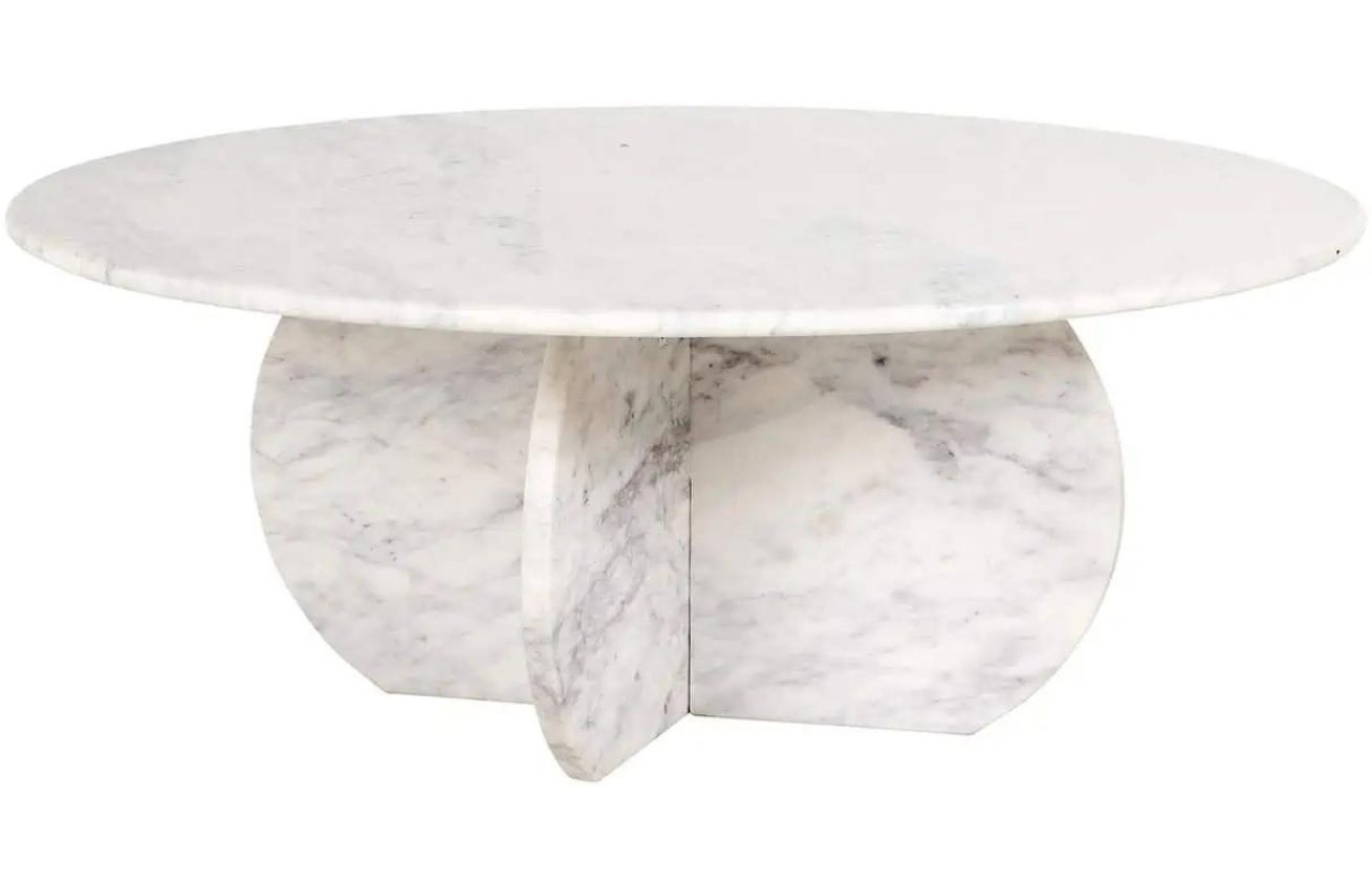 Bílý mramorový konferenční stolek Richmond Holmes 90 cm Richmond