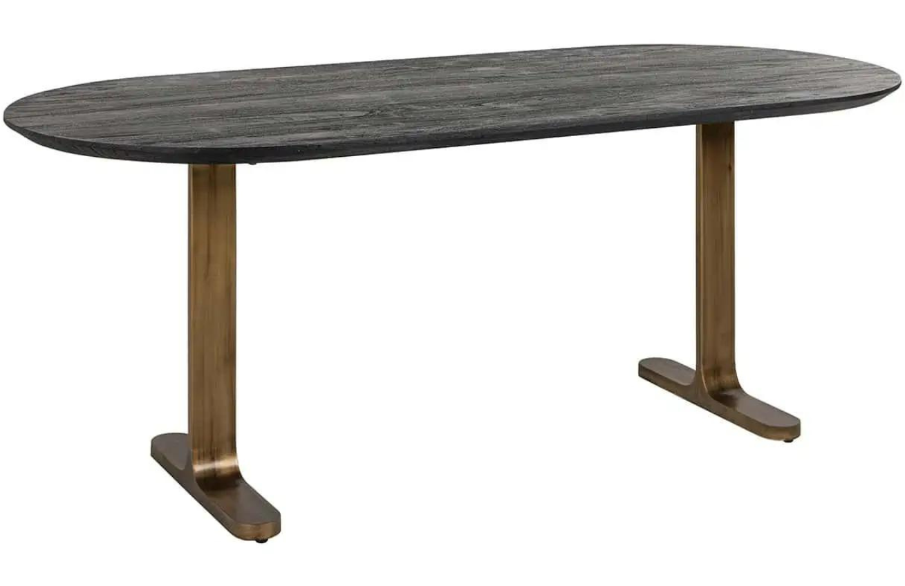 Černý dřevěný jídelní stůl Richmond Revelin 235 x 90 cm Richmond