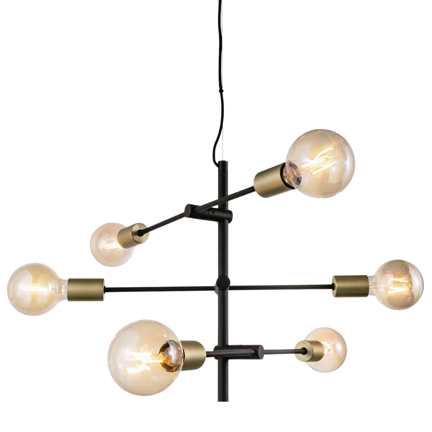 Nordlux Černé kovové závěsné světlo Josefine 55 cm Nordlux