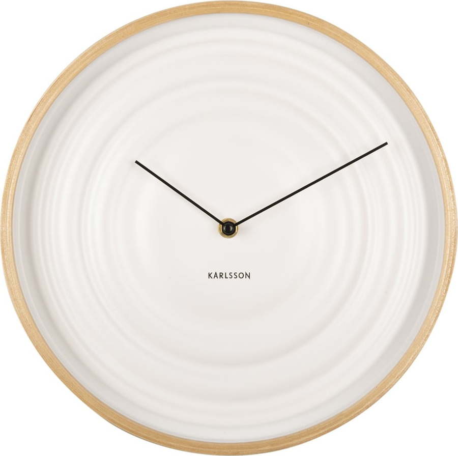 Bílé nástěnné hodiny Karlsson Ribble