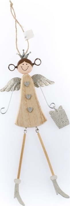 Dřevěná závěsná dekorace ve tvaru anděla Dakls Angelina Dakls