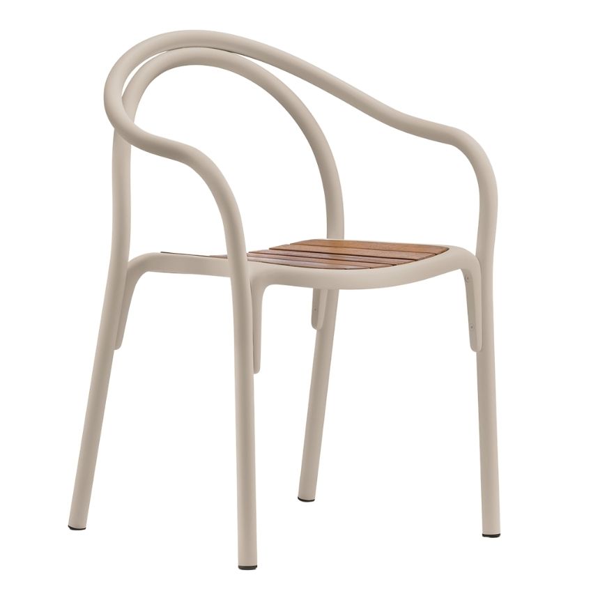 Pedrali Béžová kovová zahradní židle Soul Pedrali
