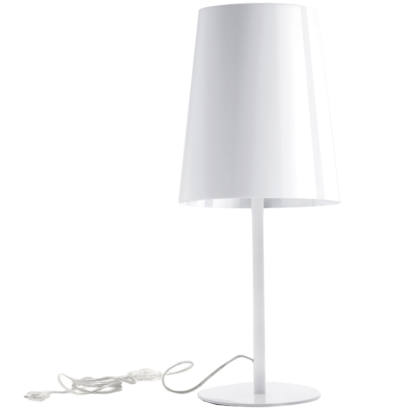 Pedrali Bílá plastová stolní lampa L001TA/A Pedrali