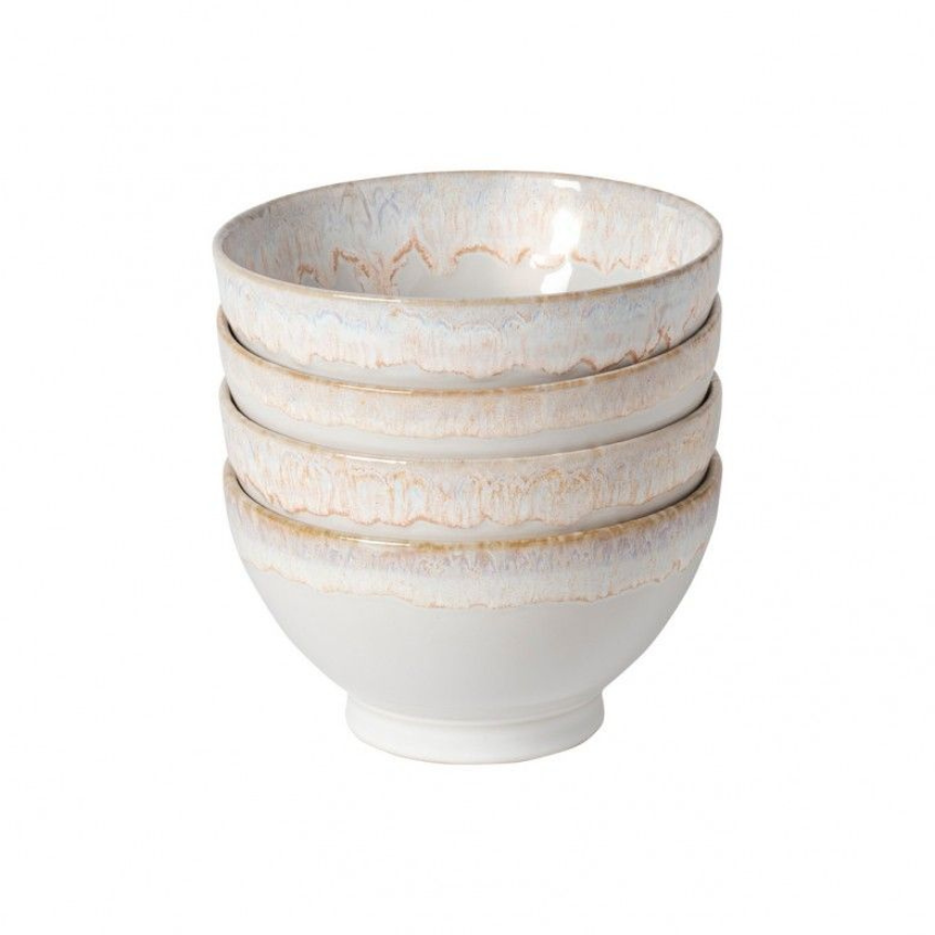 Sada čtyř bílých misek COSTA NOVA LATTE BOWLS 15 cm Costa Nova