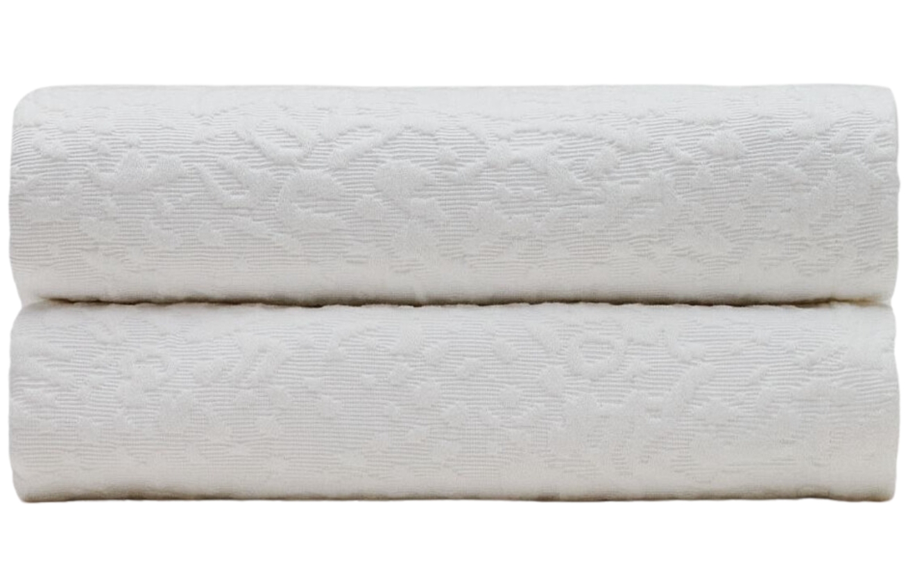 Bílý bavlněný přehoz Kave Home Marimurtra 180 x 250 cm Kave Home