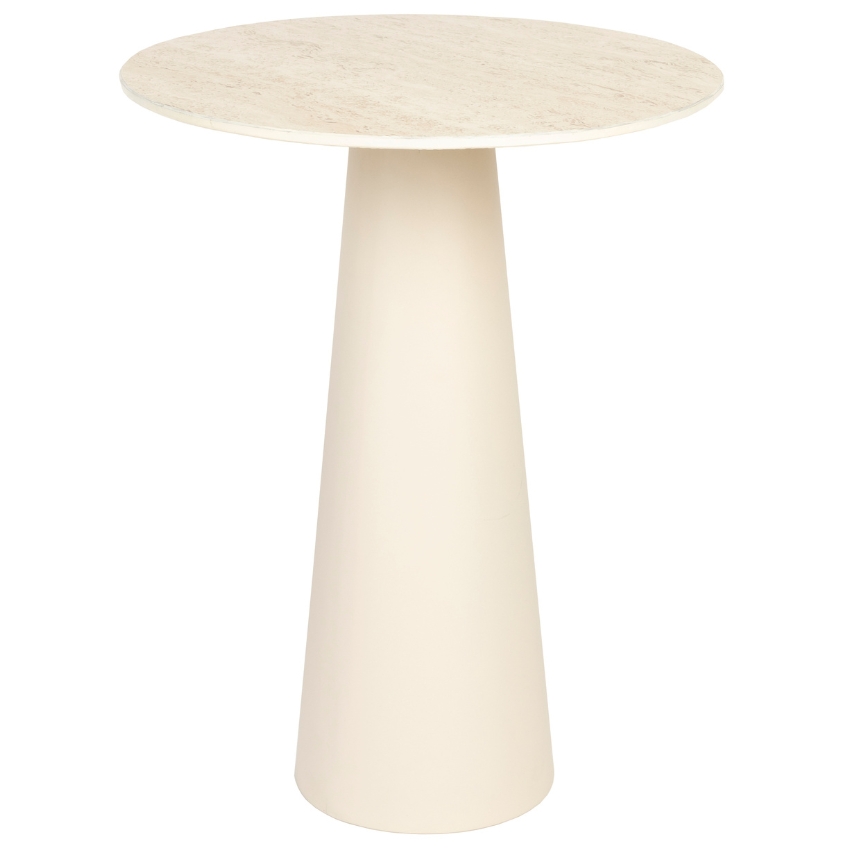 White Label Béžový keramický odkládací stolek WLL JOYA 52 x 40 cm White Label