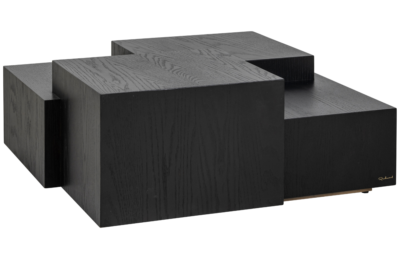 Černý dubový konferenční stolek Richmond Lennox 100 x 100 cm Richmond