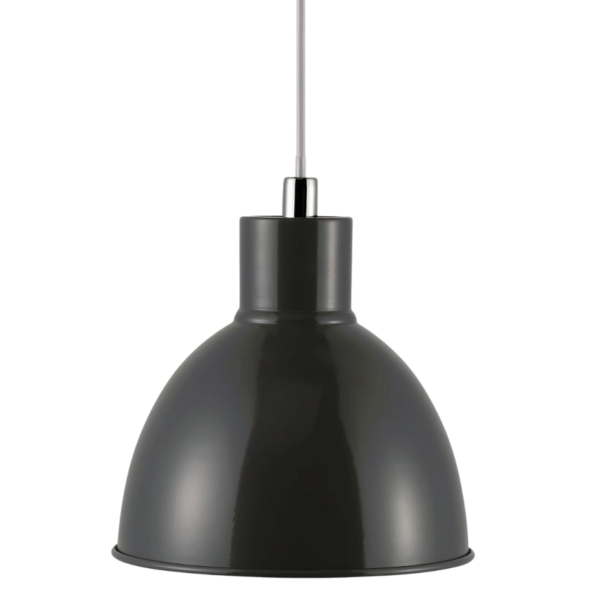 Nordlux Antracitově šedé kovové závěsné světlo Pop 22 cm Nordlux