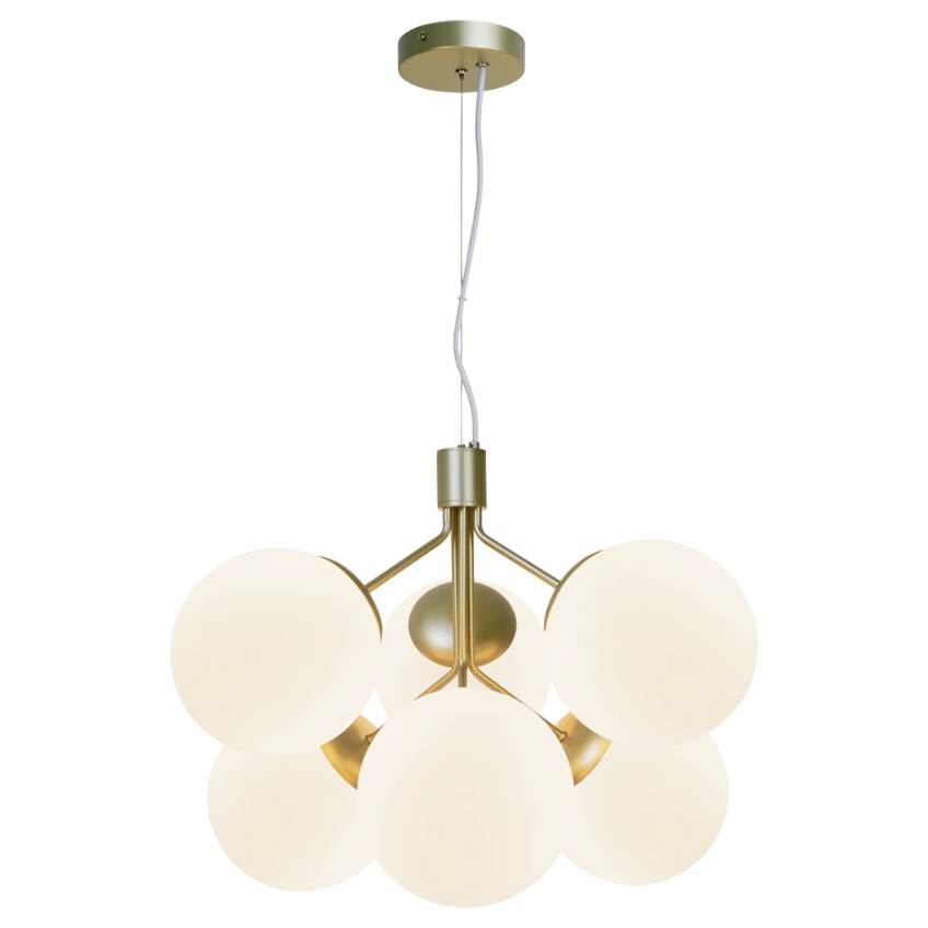 Nordlux Opálově bílé skleněné závěsné světlo Ivona 62 cm Nordlux