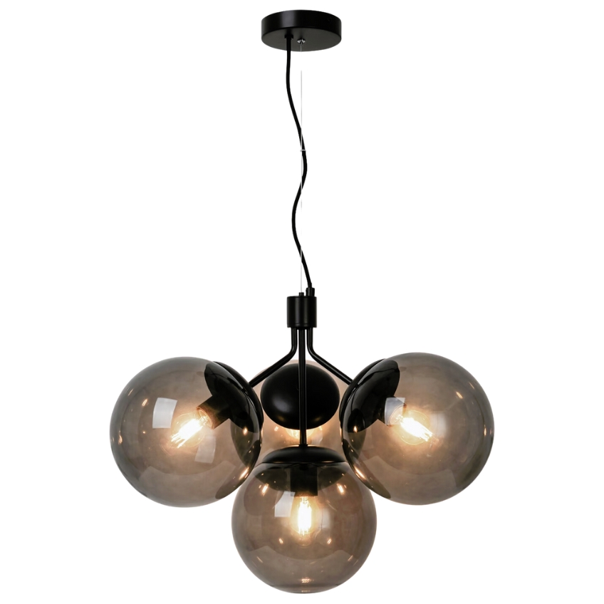 Nordlux Kouřově šedé skleněné závěsné světlo Ivona 54 cm Nordlux
