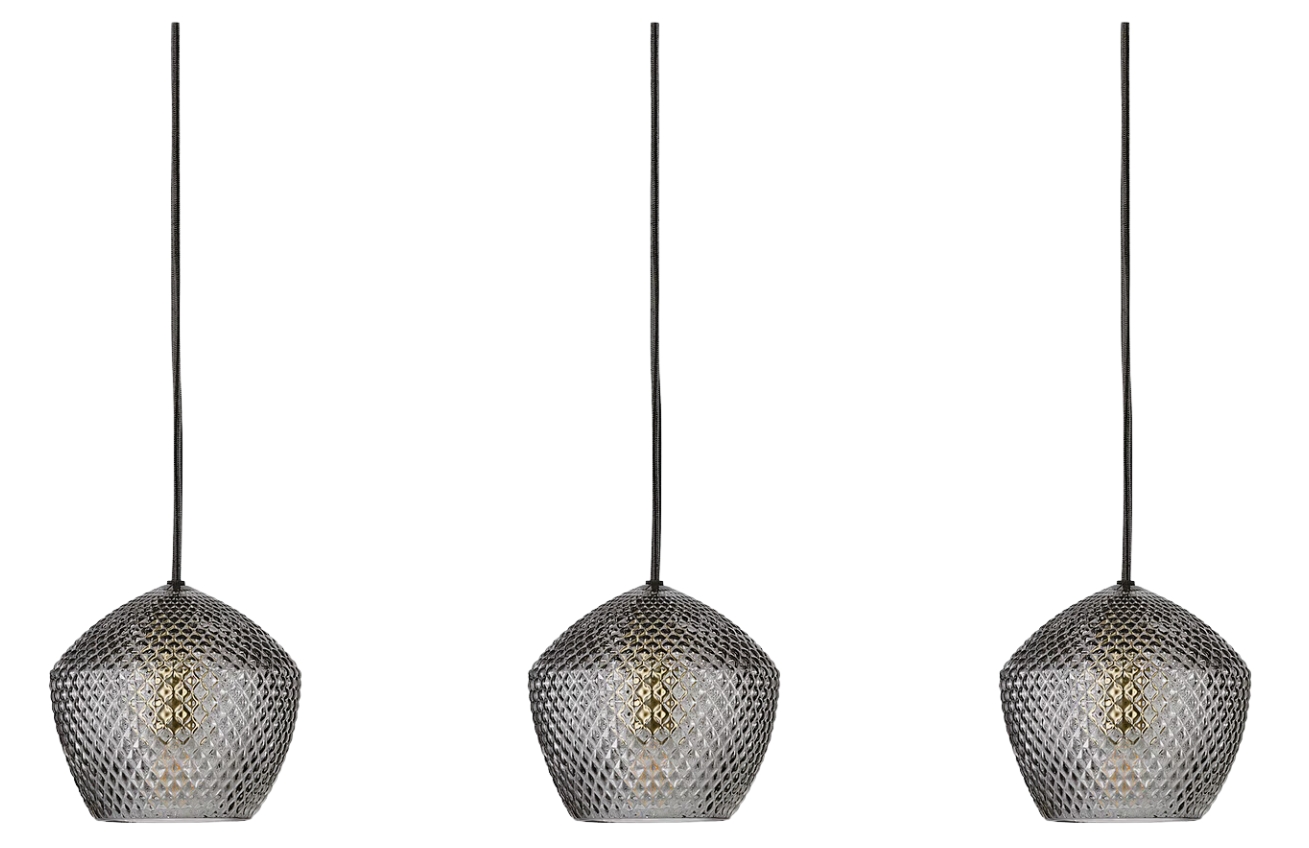 Nordlux Kouřově šedé skleněné závěsné světlo Orbiform 71 cm Nordlux