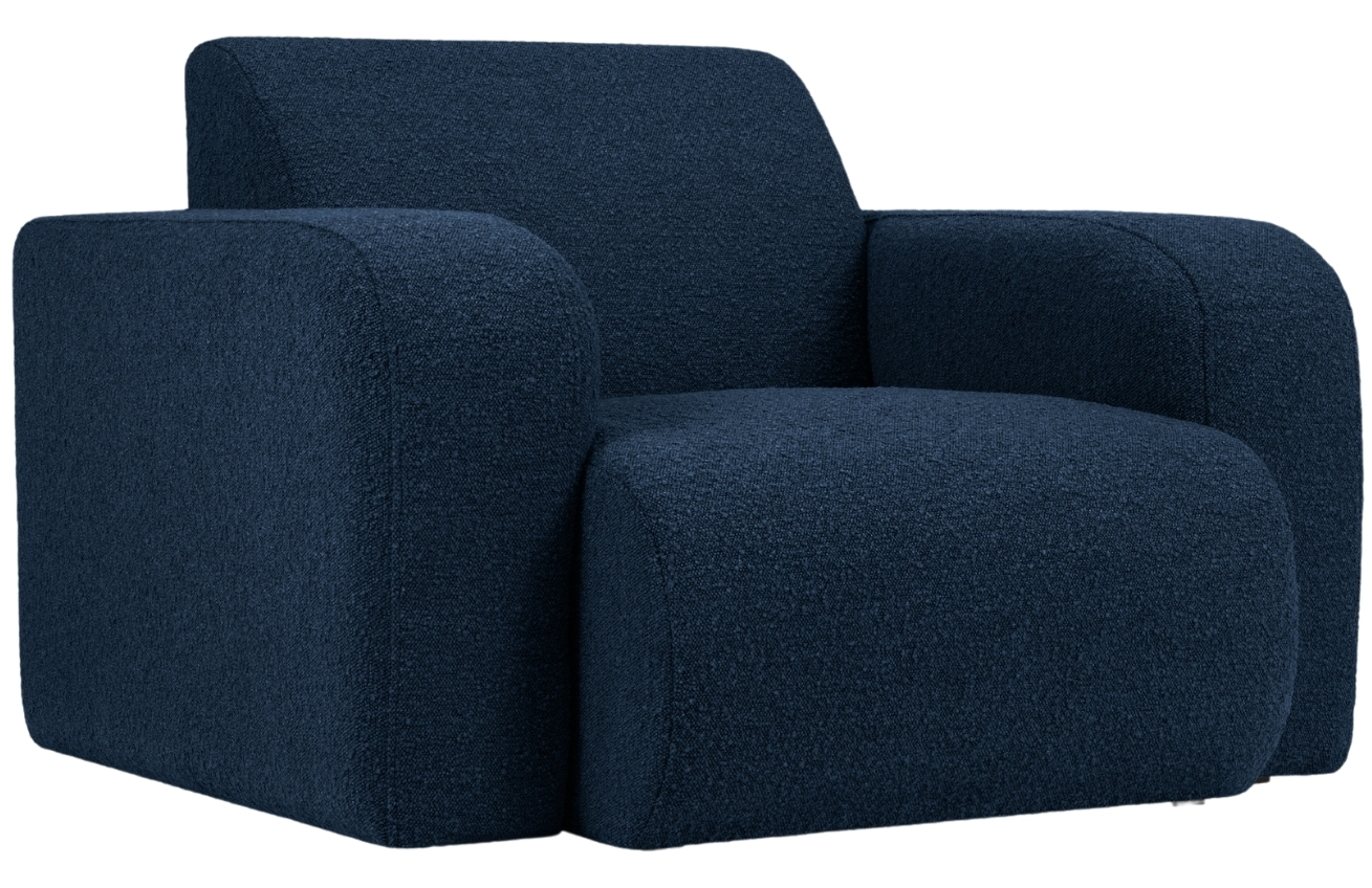 Tmavě modré bouclé křeslo Windsor & Co Lola Windsor & Co