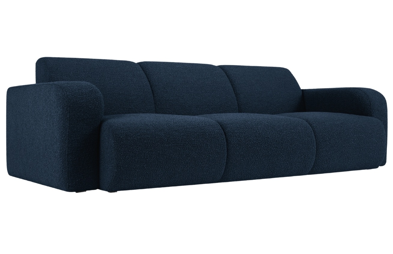 Tmavě modrá bouclé třímístná pohovka Windsor & Co Lola 235 cm Windsor & Co