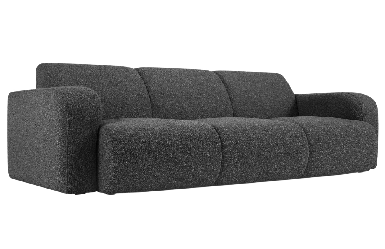 Tmavě šedá bouclé třímístná pohovka Windsor & Co Lola 235 cm Windsor & Co