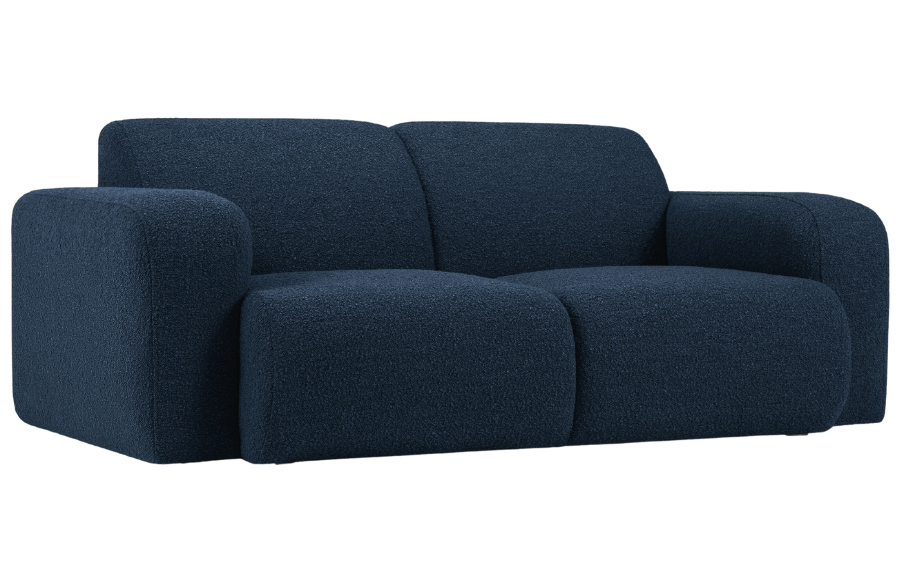 Tmavě modrá bouclé dvoumístná pohovka Windsor & Co Lola 170 cm Windsor & Co