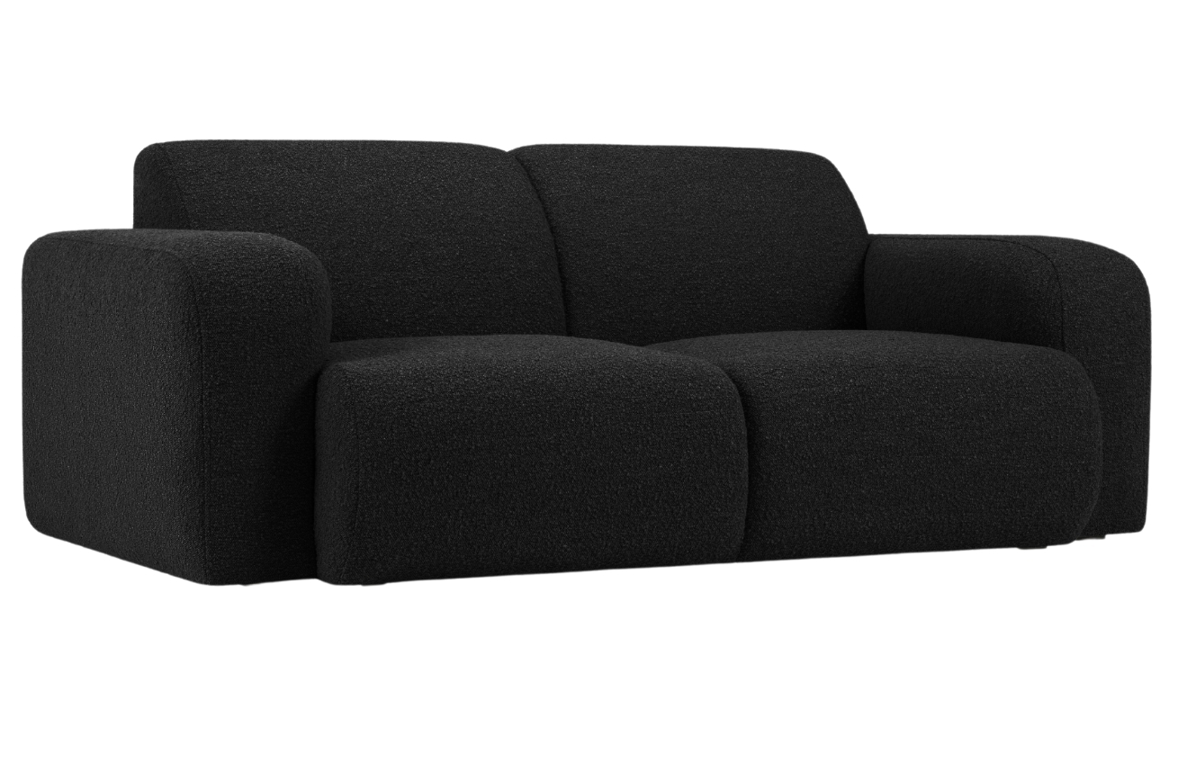 Černá bouclé dvoumístná pohovka Windsor & Co Lola 170 cm Windsor & Co