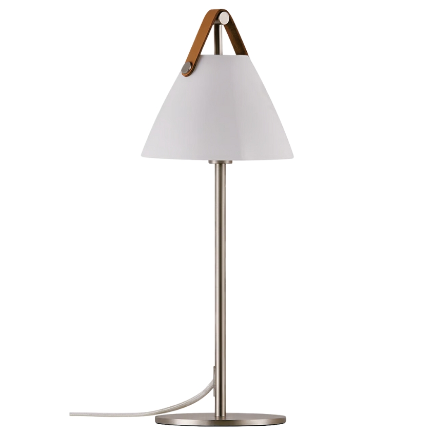 Nordlux Opálově bílá skleněná stolní lampa Strap Nordlux