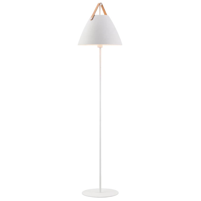 Nordlux Bílá kovová stojací lampa Strap 155 cm Nordlux