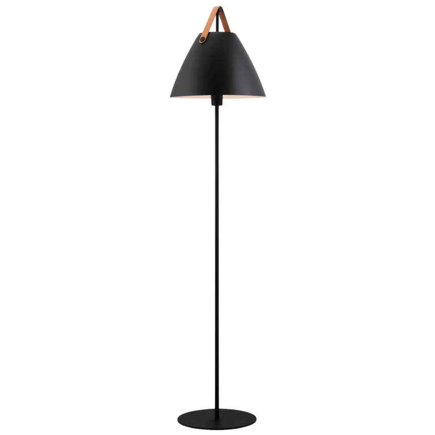 Nordlux Černá kovová stojací lampa Strap 155 cm Nordlux