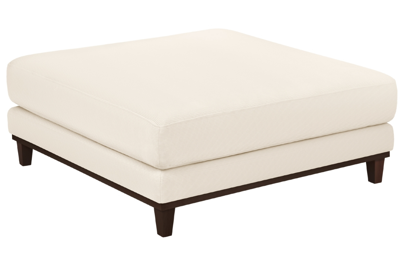 Béžová manšestrová podnožka Windsor & Co Leon 108 x 108 cm Windsor & Co