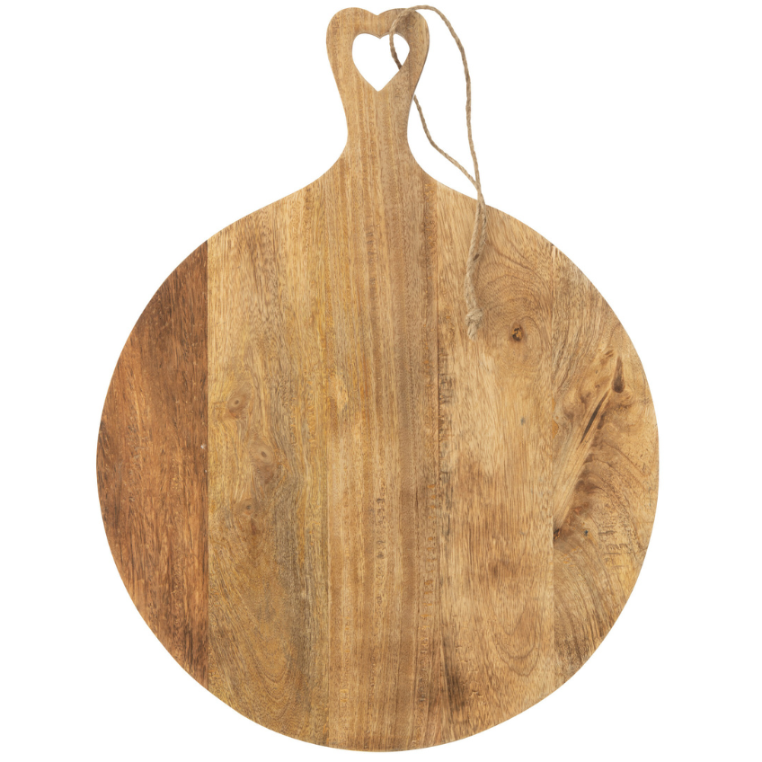 Hnědé dřevěné servírovací prkénko J-line Cottar 50 x 38 cm J-line