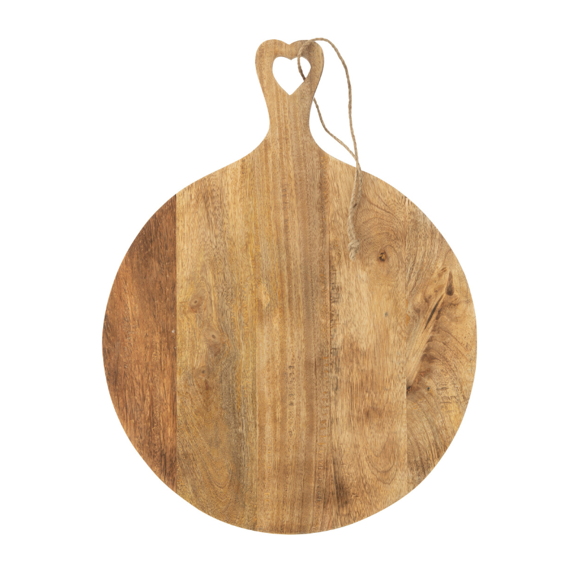 Hnědé dřevěné servírovací prkénko J-line Cottar 40 x 30 cm J-line