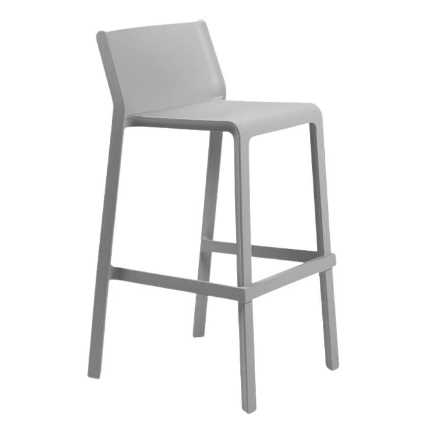 Nardi Šedá plastová barová židle Trill 76 cm Nardi