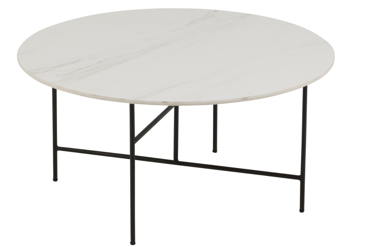 Bílý porcelánový konferenční stolek J-line Malak 80 cm J-line