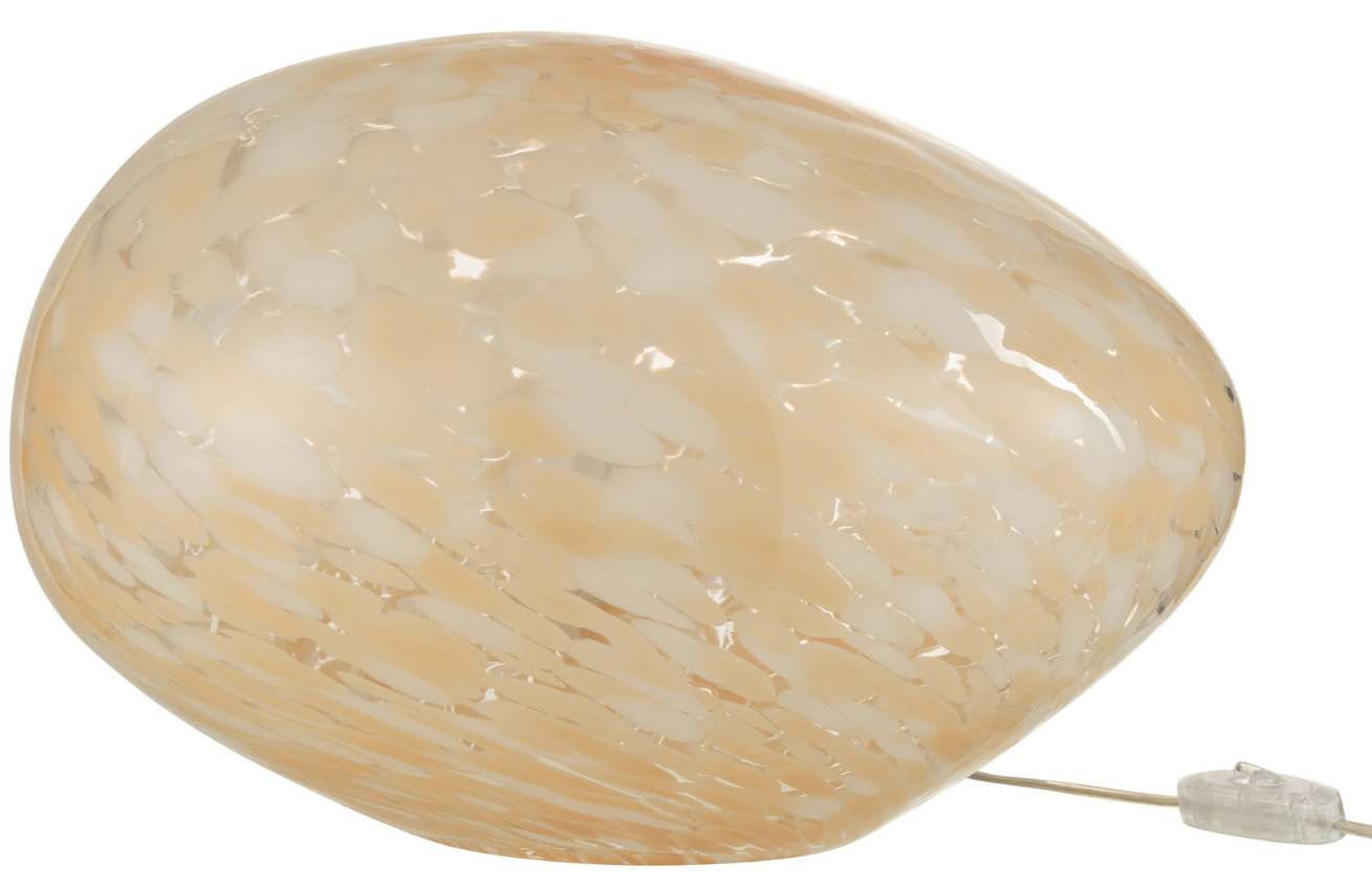 Oranžovo-bílá skleněná stolní lampa J-line Melifa 40cm J-line