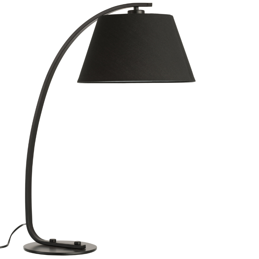 Černá látková stolní lampa J-line Molta J-line