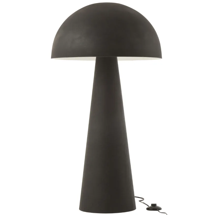 Černá kovová stojací lampa J-line Mushro 97,5 cm