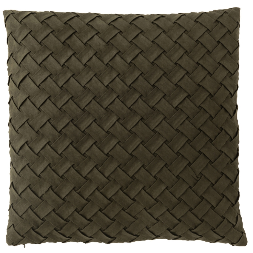 Zelený látkový polštář J-line Tisme 45 x 45 cm J-line