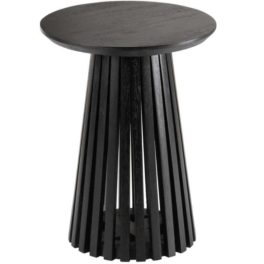 Černý dřevěný odkládací stolek J-line Vincenzo 40 cm J-line