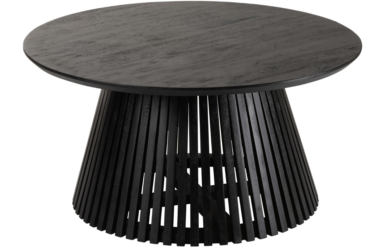 Černý dřevěný konferenční stolek J-line Vincenzo 80 cm J-line
