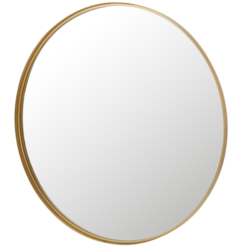 Zlaté kovové závěsné zrcadlo J-line Nadeline 60 cm J-line