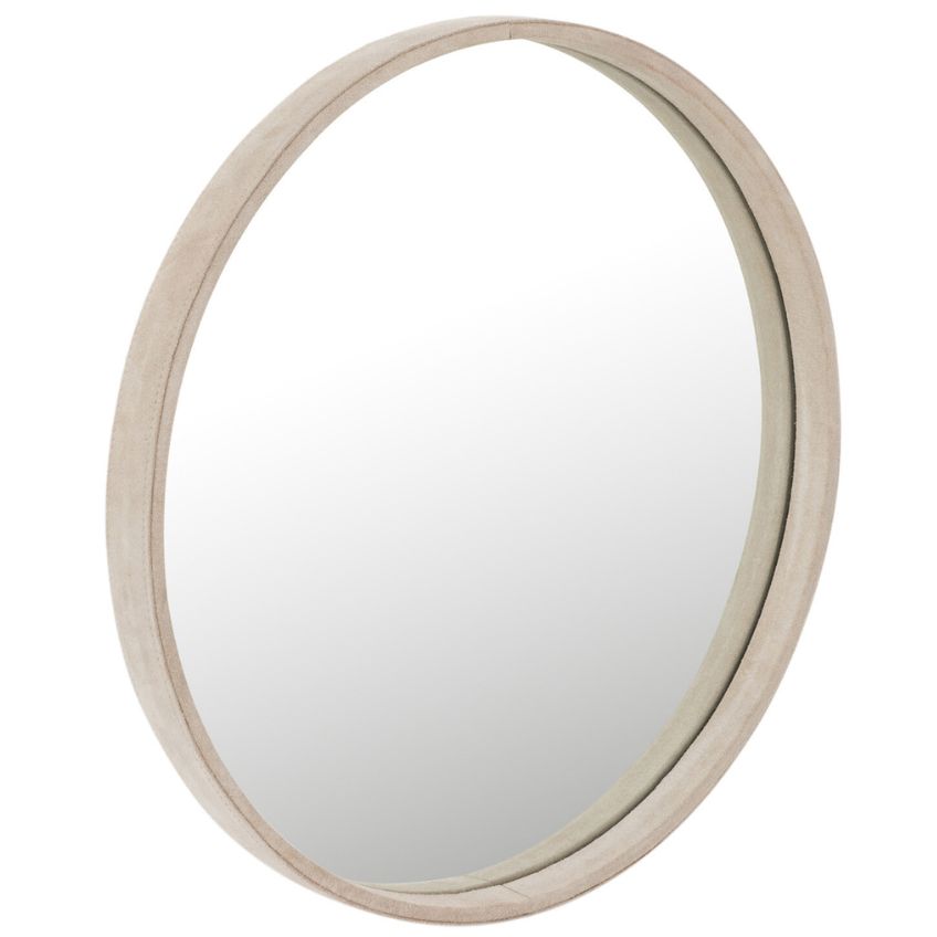 Béžové závěsné zrcadlo J-line Maxet 40 cm J-line