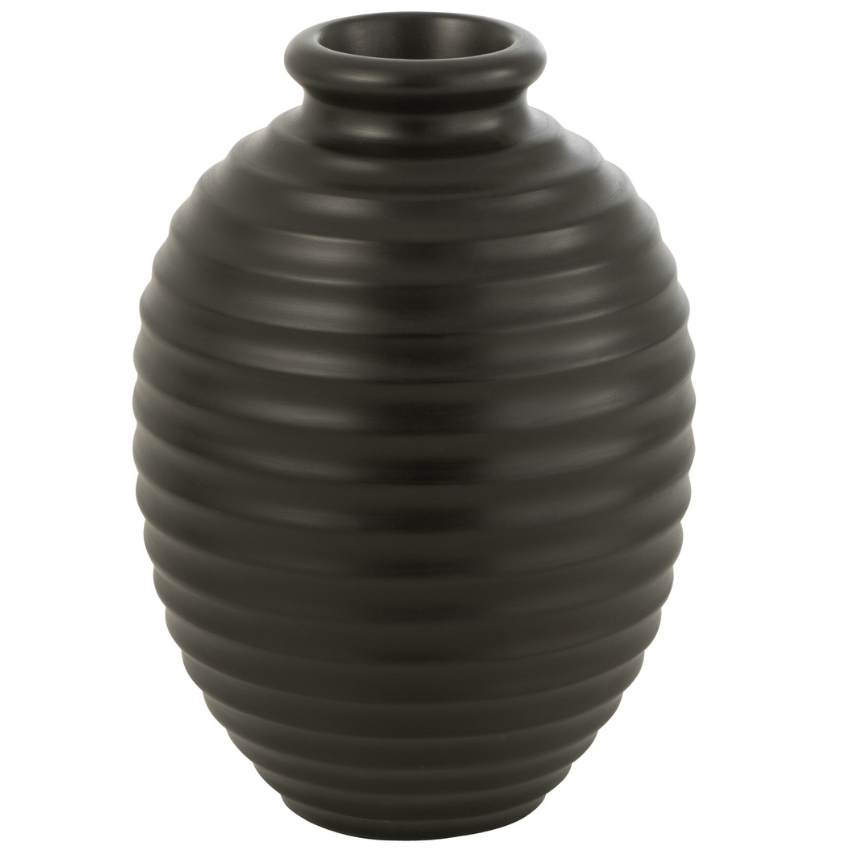 Černá keramická váza J-line Poglar 52 cm J-line