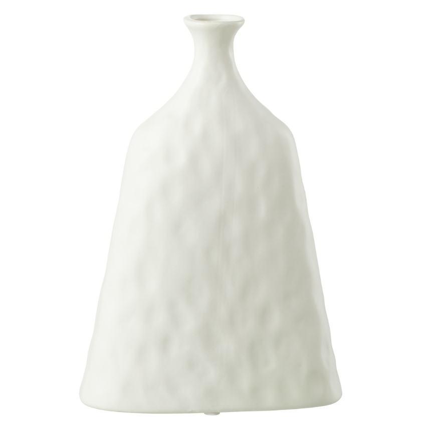 Bílá keramická váza J-line Zafelo 30 cm J-line