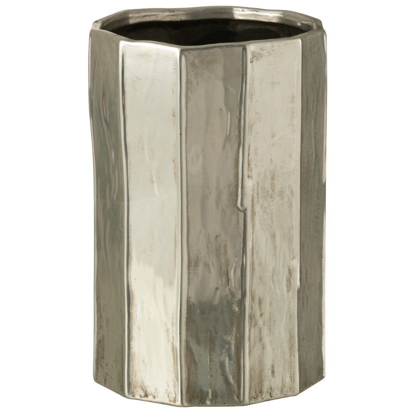 Stříbrná keramická váza J-line Agelisa 30 cm J-line