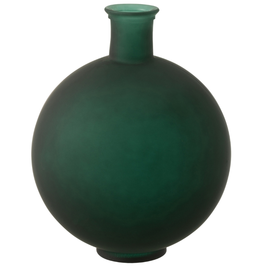 Zelená skleněná váza J-line Gara 34 cm J-line