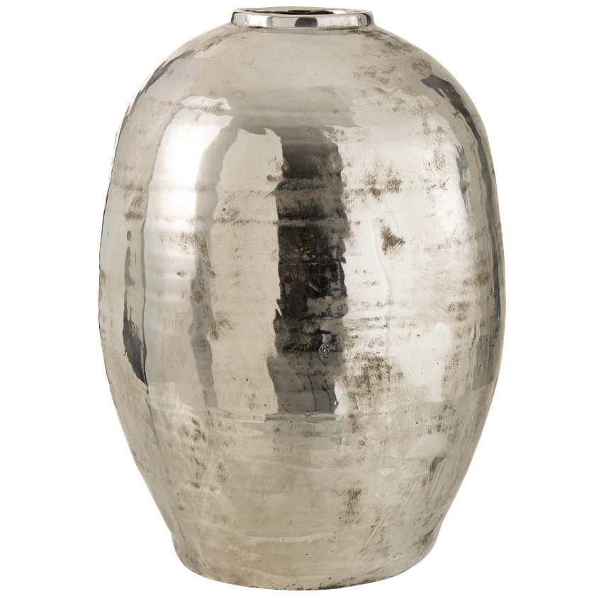 Stříbrná keramická váza J-line Lihor 39 cm J-line