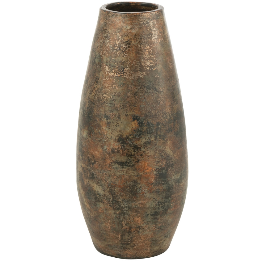 Hnědá keramická váza J-line Terece 57 cm J-line