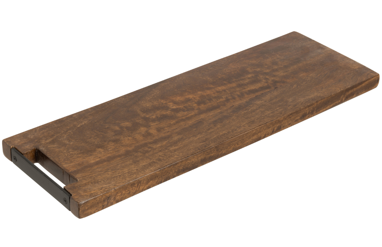 Hnědé dřevěné servírovací prkénko J-Line Mosele 60 x 20 cm J-line