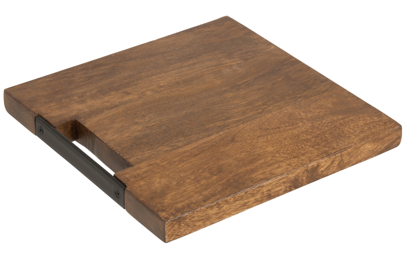 Hnědé dřevěné servírovací prkénko J-Line Mosele 30 x 20 cm J-line