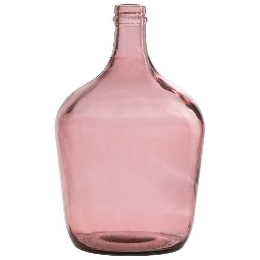 Růžová skleněná váza J-Line Sadona 30 cm J-line